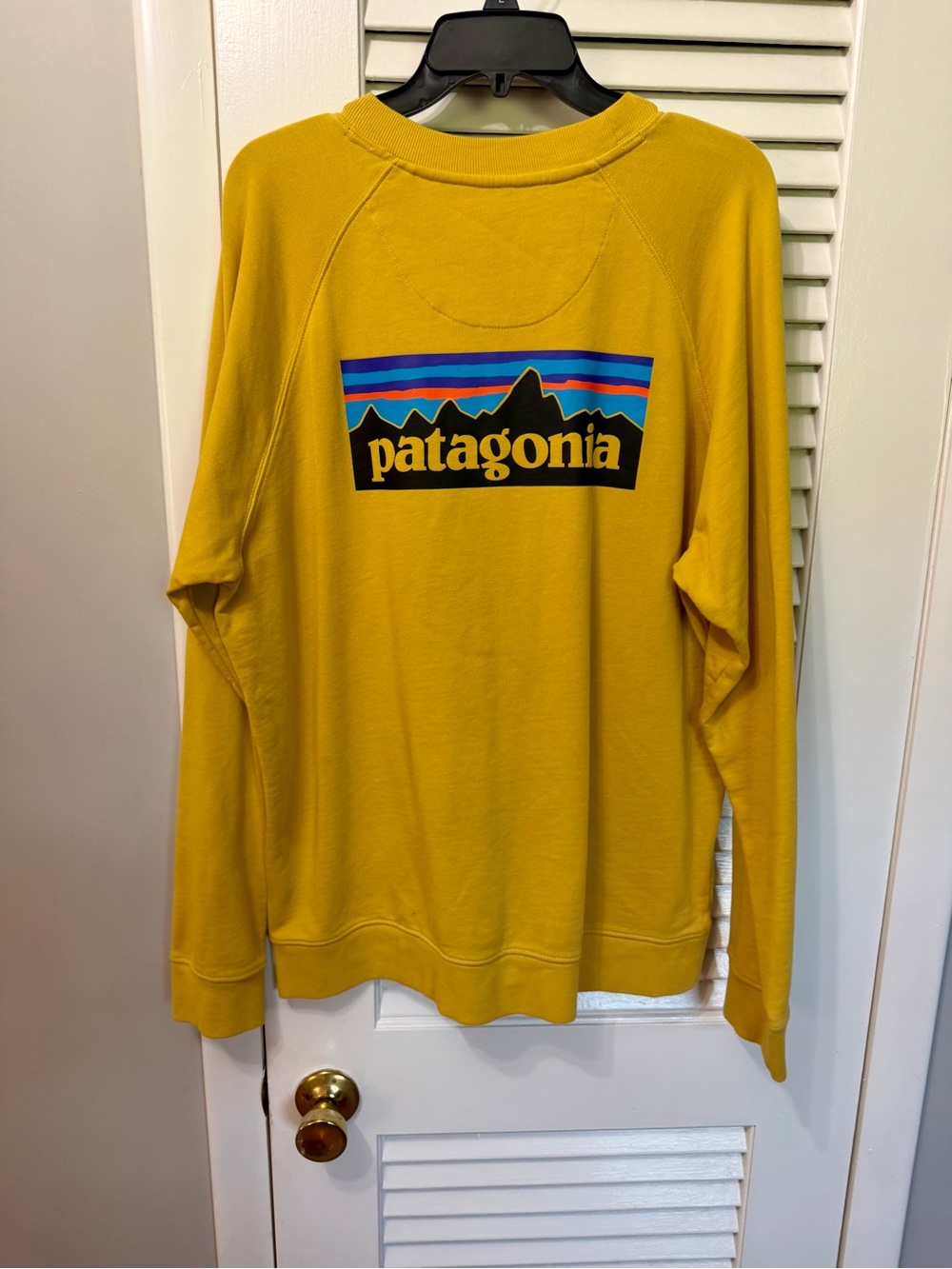 Patagonia Men’s Mustard Yellow Crewneck Sweatshirt